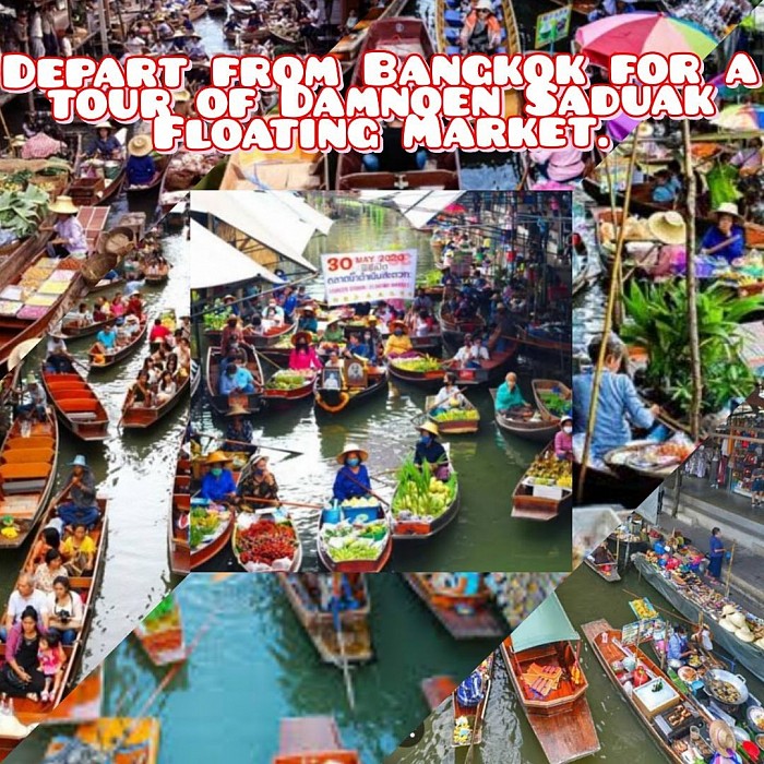Rent a van, rent a van for a tour of Damnoen Saduak Floating Market